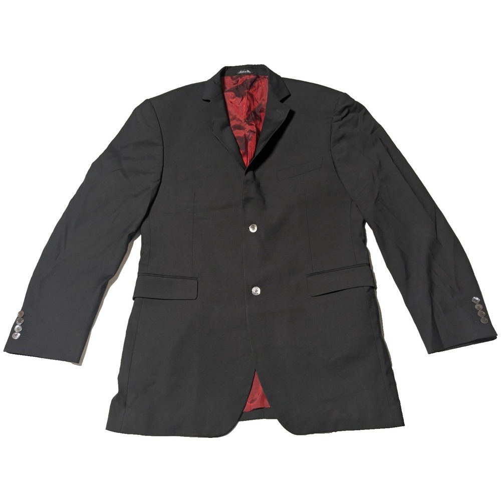ZANETTI COUTURE SUPER 150'S WOOL Black Jacket - Men 46L Made In‎ Italy